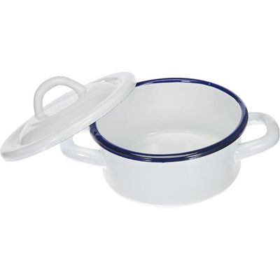 IBILI VINTAGE, white straight mini casserole with lid (30 x 12 x 30 cm)