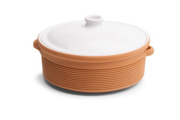 Terracotta white dutch oven [Cocotte] (12 x 6 cm)