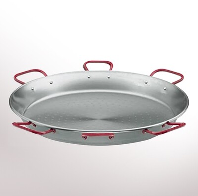 GARCIMA, polished paella pan with 6 handles (from 130 to 150 cm)