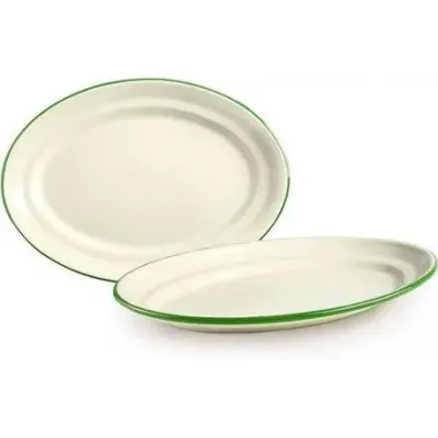 IBILI VINTAGE, dark green oval plate (30 cm x 20 cm)