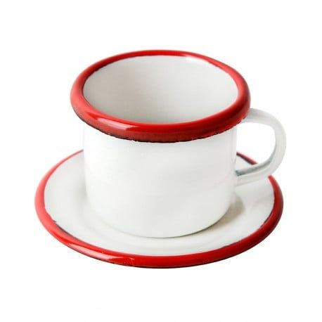IBILI VINTAGE, bordeaux mug with plate (5 cm)
