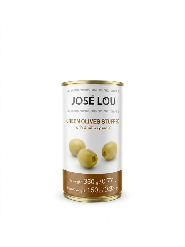 JOSÉ LOU, stuffed olives with anchovy (350 g)