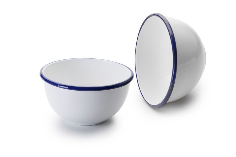IBILI VINTAGE, white bowl with blue ribbon (12 cm x 7 cm)