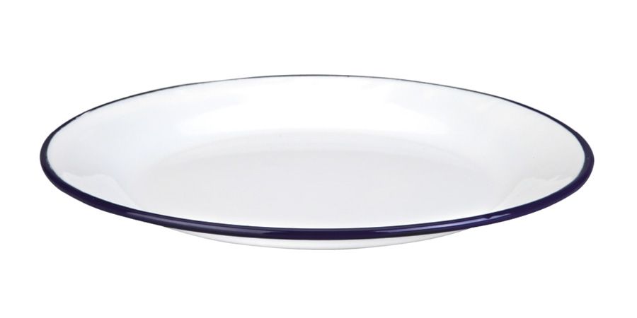 IBILI VINTAGE, white with blue ribbon plain plate (14 cm)