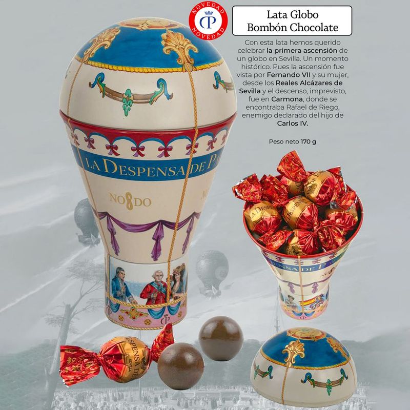 LA DESPENSA DE PALACIO, artisan chocolate balloon tin (170 g)