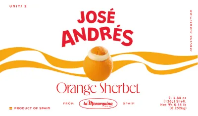 JOSÉ  ANDRÉS, orange sherbet