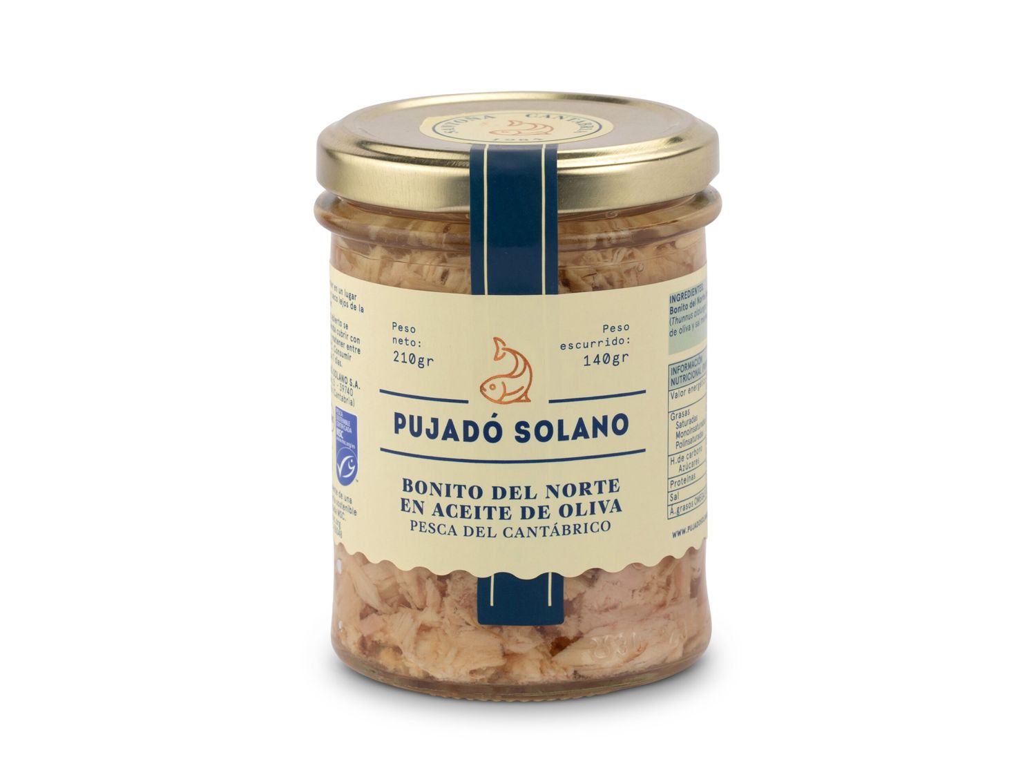 PUJADÓ SOLANO, white tuna loins in olive oil (210 g)