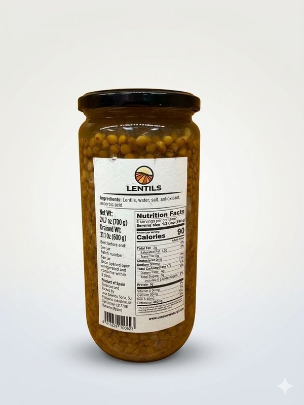 OSTARGI, natural lentils [Lentejas] (700 g)