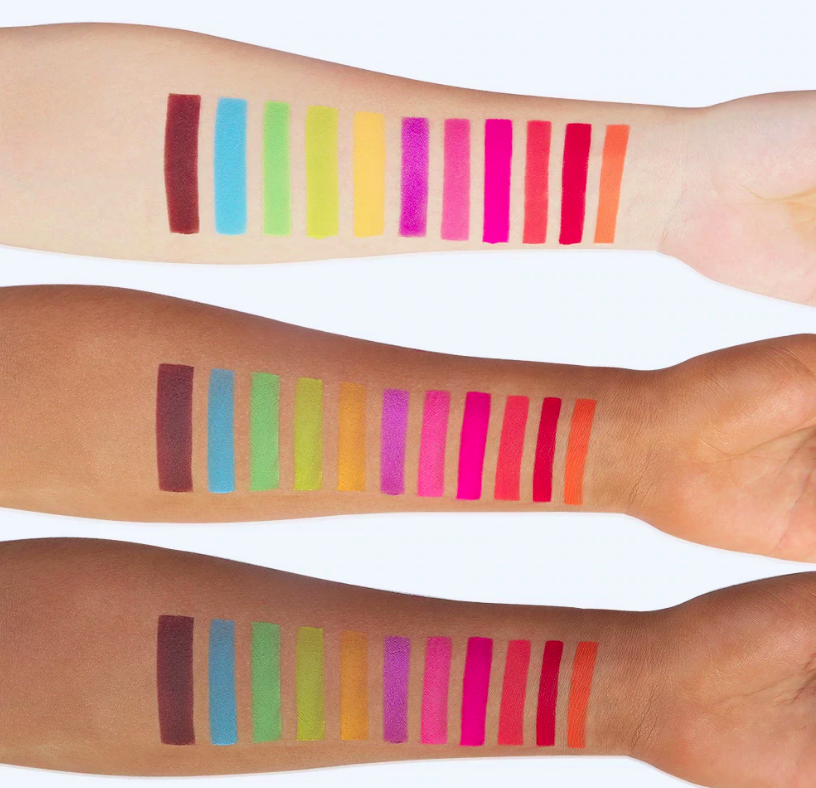 DE&#39;LANCI 16 Color Neon Pigment Eyeshadow Palette Shimmer Matte