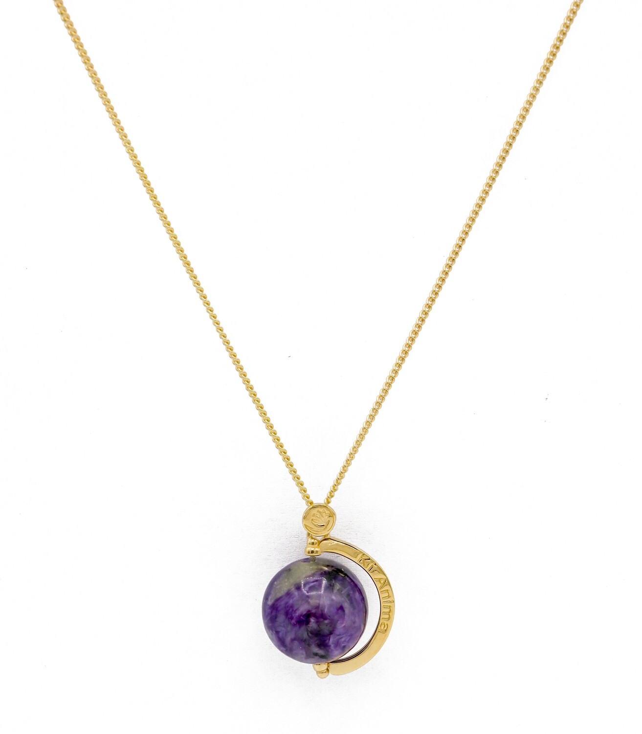Collana Giragemma &quot;indosso facile&quot; con Charoite16mm