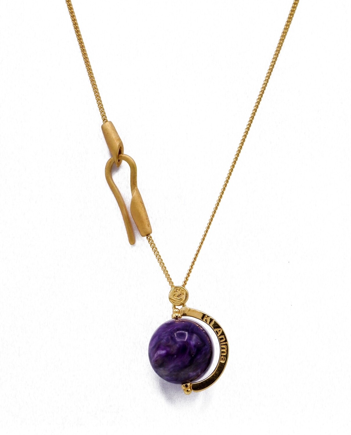 Collana Giragemma &quot;INDOSSO 
ELEGANTE&quot; con Charoite 16mm