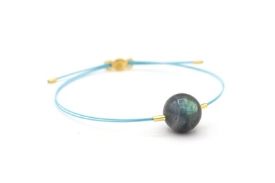 Bracciale Vivi con CAVETTI COLORATI con Labradorite 12mm