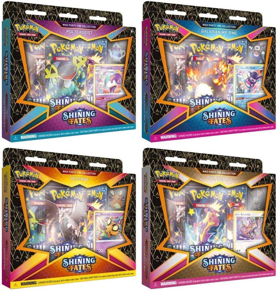 Pokémon TCG: Shining Fates Mad Party Pin Collections