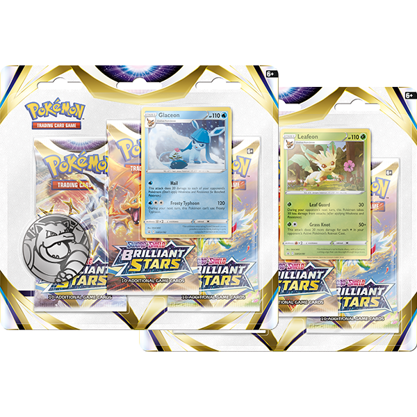 Pokémon TCG: Sword & Shield—Brilliant Stars 3 Pack Blister