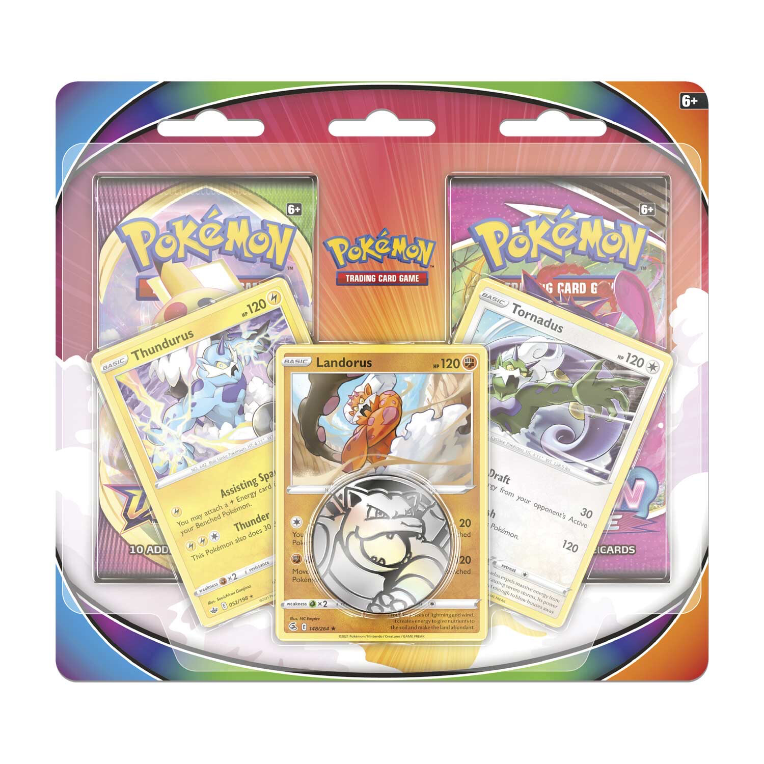 Pokémon TCG: Tornadus, Thundurus & Landorus Cards with 2 Booster Packs & Coin