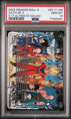 PSA 10 2022 Dragon Ball S Oath of Z Ultimate Squad #BT17-149