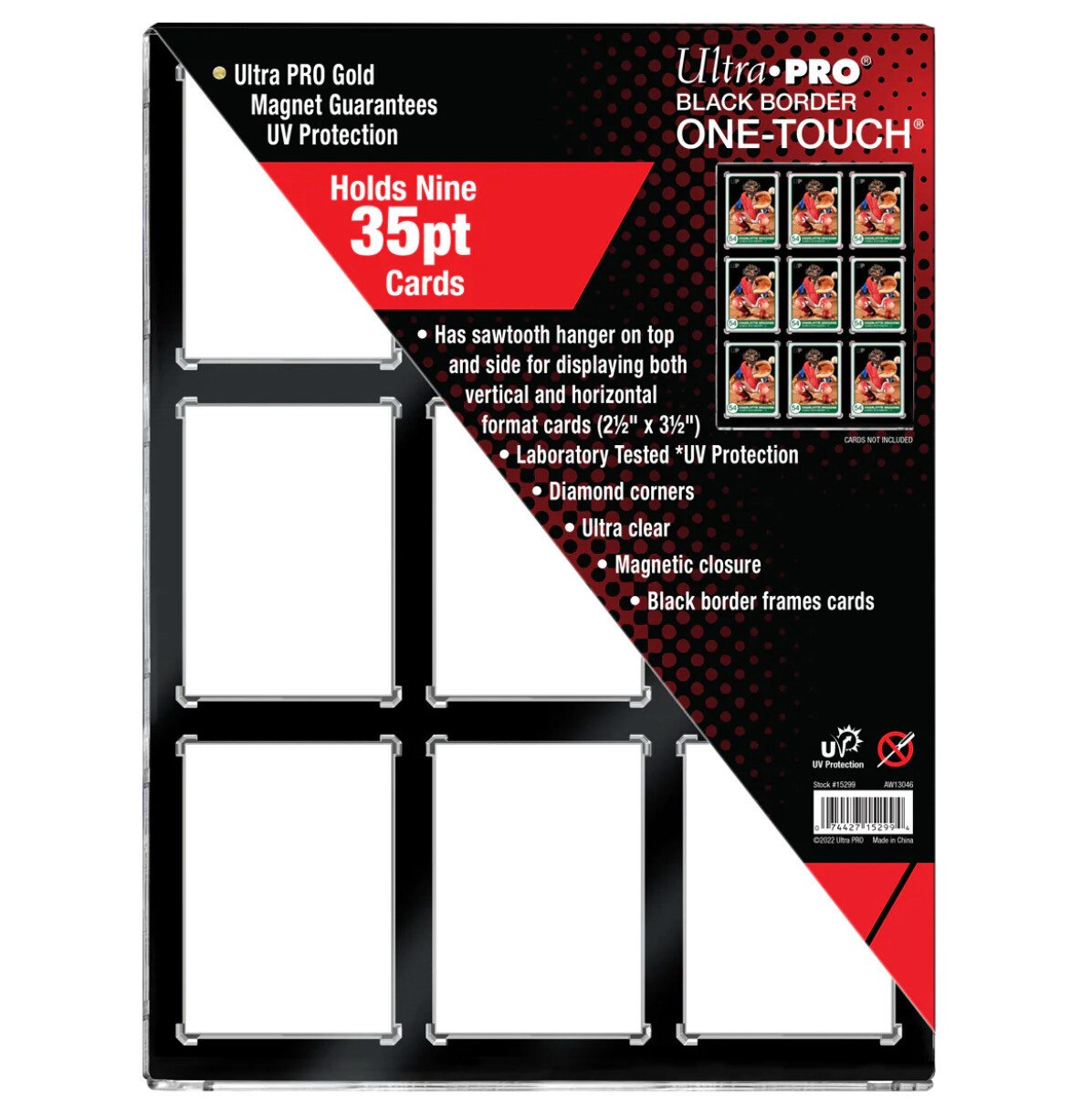 35PT 9-Card Black Border UV ONE-TOUCH Magnetic Holder