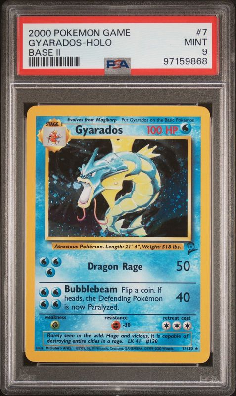 PSA 9 Base II Gyarados