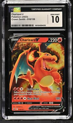 CGC 10 - Charizard V Crown Zenith