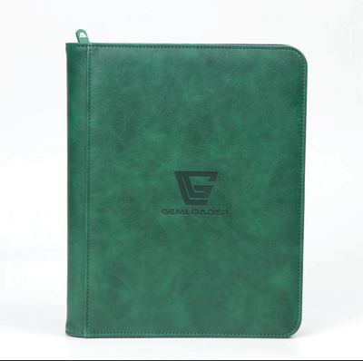 GemLoader 3&#39;&#39;X4&#39;&#39; TopLoader binder [112 pockets 2X2] Green