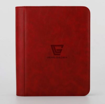 GemLoader 3&#39;&#39;X4&#39;&#39; TopLoader binder [112 pockets 2X2] Red