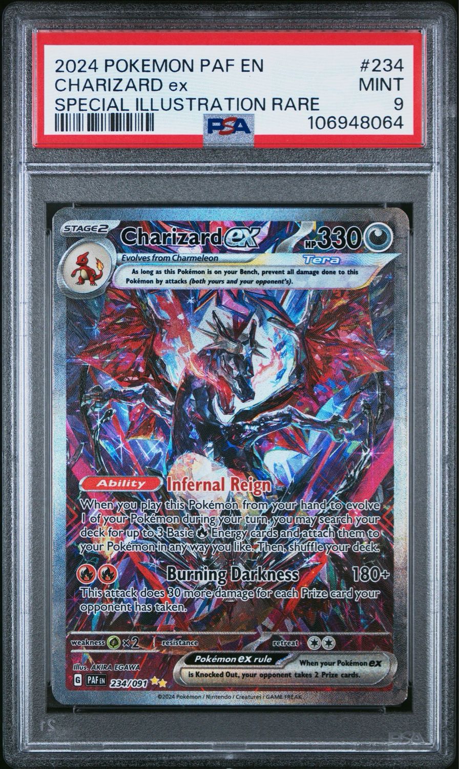 PSA 9 Charizard Ex Paldean Fates SIR