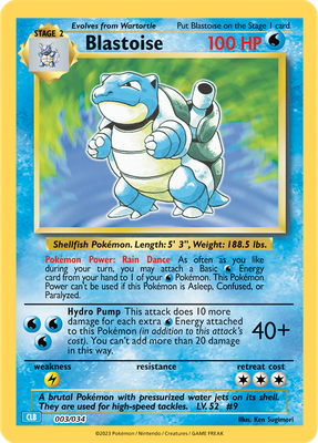 Pokémon Classic: Blastoise &amp; Suicune ex Deck