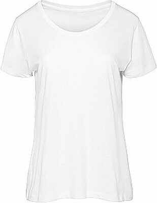 Tee-shirt B&C 100% Coton Bio  Femme Col Rond 140gr, Coloris: Blanc, Taille: XS