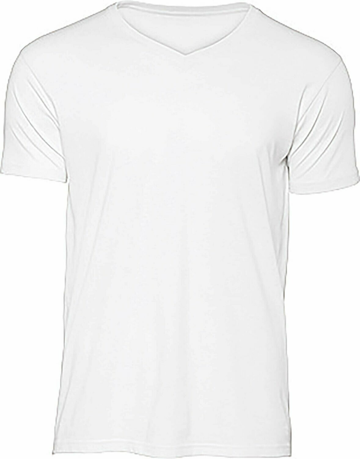 Tee-shirt B&C 100% Coton Bio Homme Col V 140gr, Coloris: Blanc, Taille: S