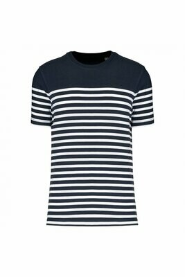 Tee-shirt marinière col rond homme 100% coton Bio