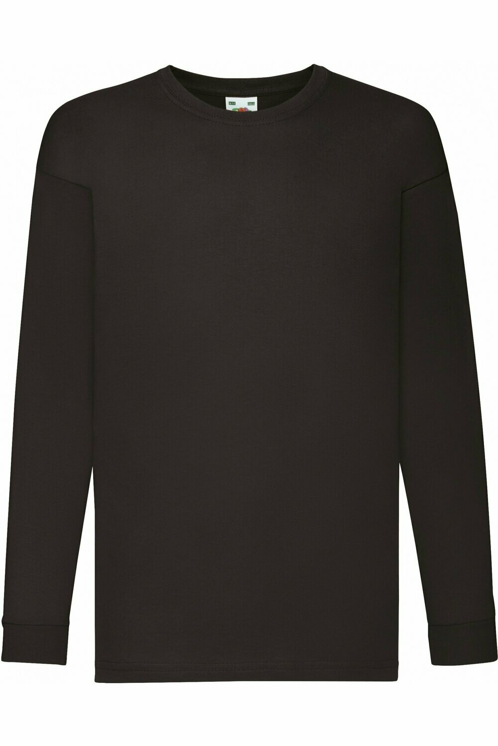 T-Shirt enfant manches longues  Fruit of the Loom, Taille: 3/4 ans, Coloris: Noir