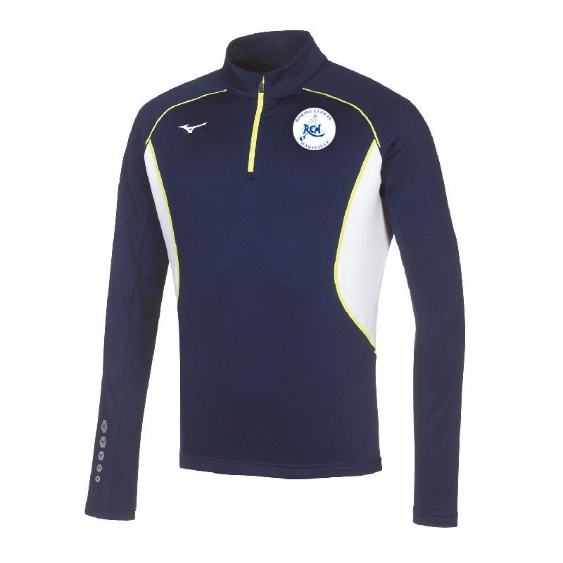 Sweat échauffement 1/4 de Zip HOMME RCM, Couleur: Marine