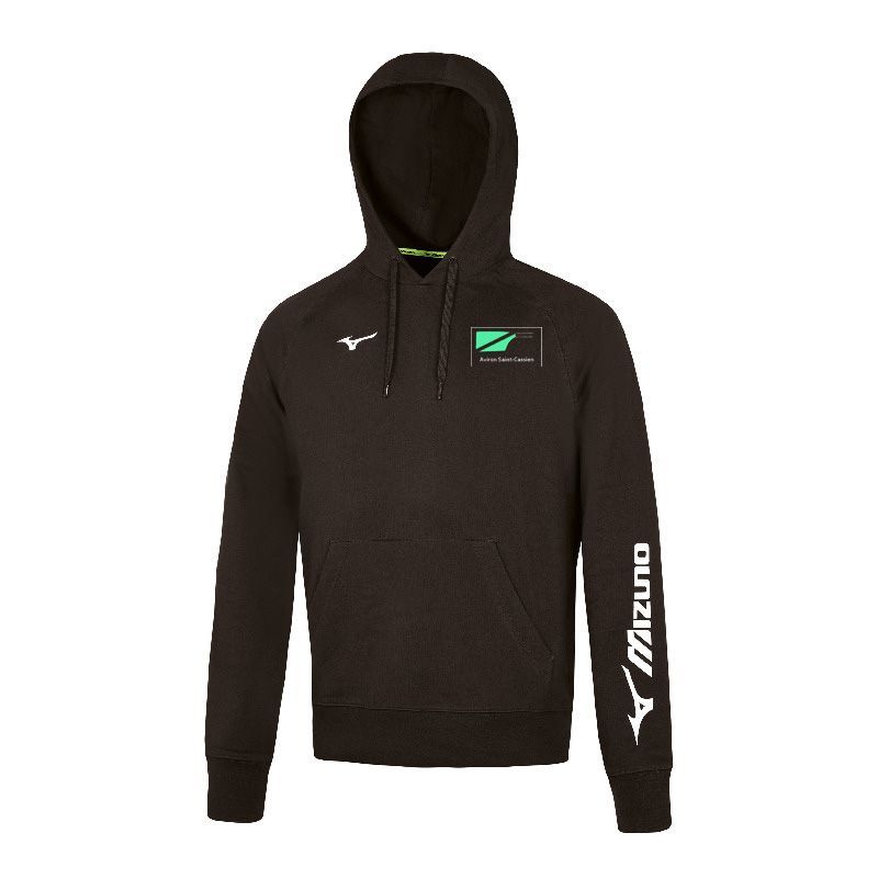 Sweat capuche Mizuno unisexe ASC, Couleur: Noir