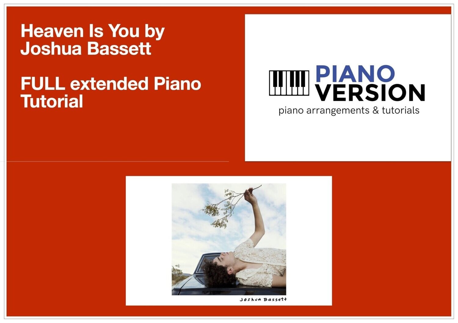 FULL piano tutorial for HEAVEN IS YOU by Joshua Bassett