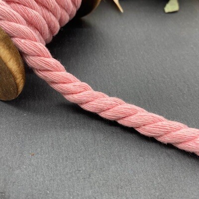 Baumwollkordel gedreht 8 mm rosa