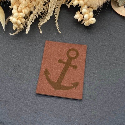 Kunstleder Label ANKER 5 × 3 cm Kunstleder Label ANKER 5 × 3 cm