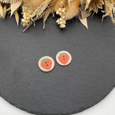 Knopf (Cocos) Erdbeere rose - 20 mm Knopf (Cocos) Erdbeere rose - 20 mm