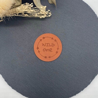 Kunstleder Label WILD ONE 5 cm Kunstleder Label WILD ONE 5 cm
