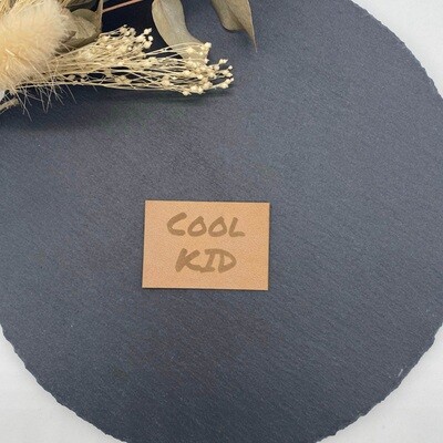 Kunstleder Label COOL KID 3,5 x 5 cm