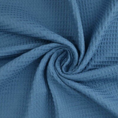 Waffelpique stahlblau Waffelpique stahlblau