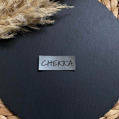 Kunstleder Label CHEKKA 5 × 2 cm