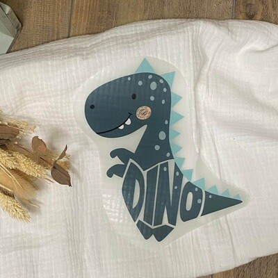 Bügelbild Dino petrol Schrift 15 x 18,5 cm (BxH) Bügelbild Dino petrol Schrift 15 x 18,5 cm (BxH)