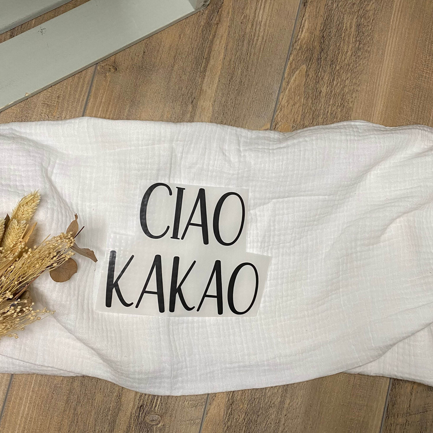 Bügelbild Ciao Kakao (Serifen 14 x 11 cm (BxH)