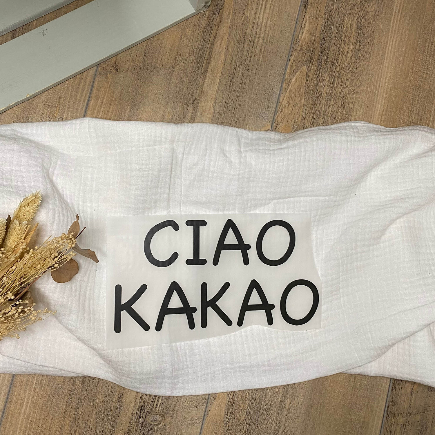 Bügelbild Ciao Kakao 19 x 10 cm (BxH)