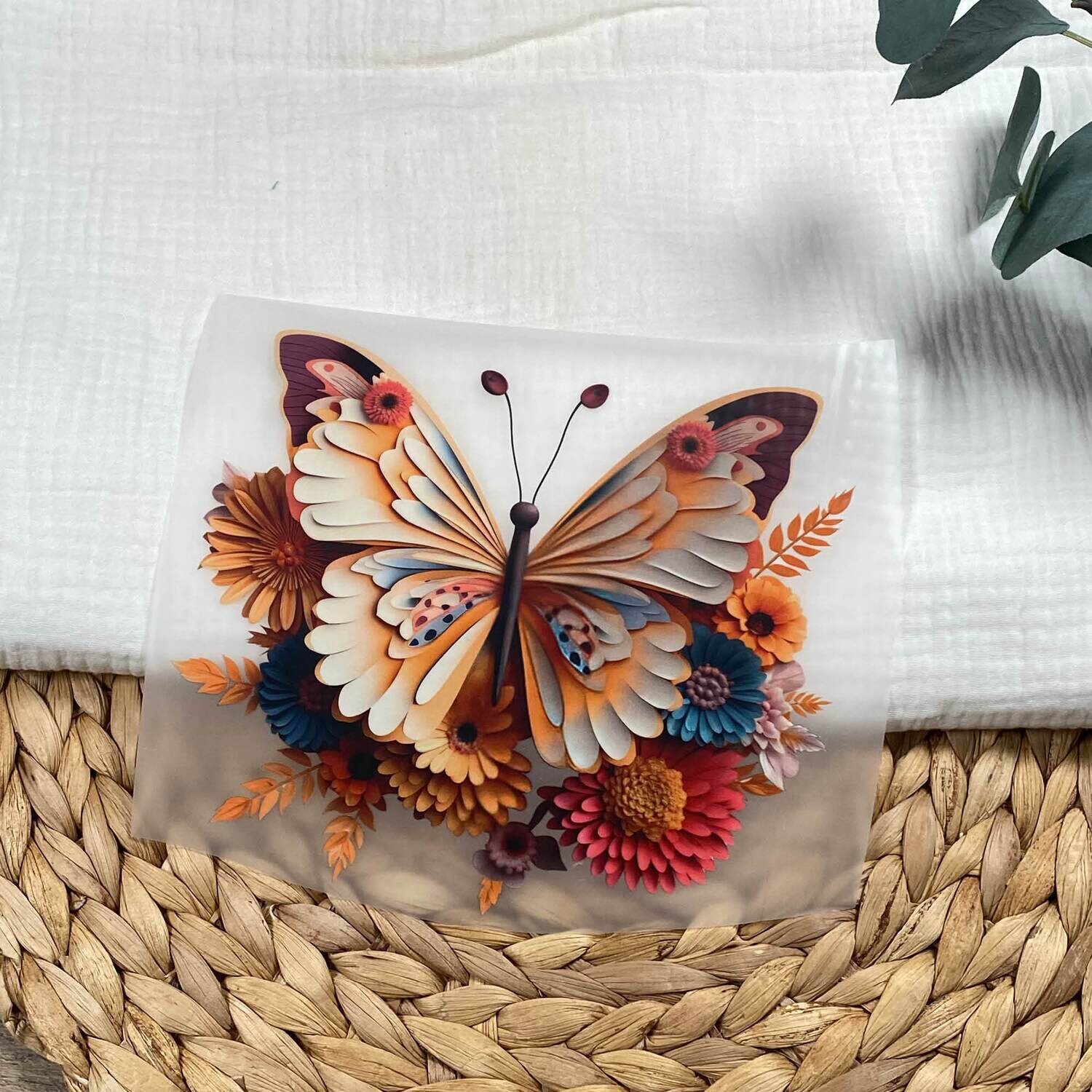 Bügelbild Schmetterling 2 18 cm x 15 cm (BxH)