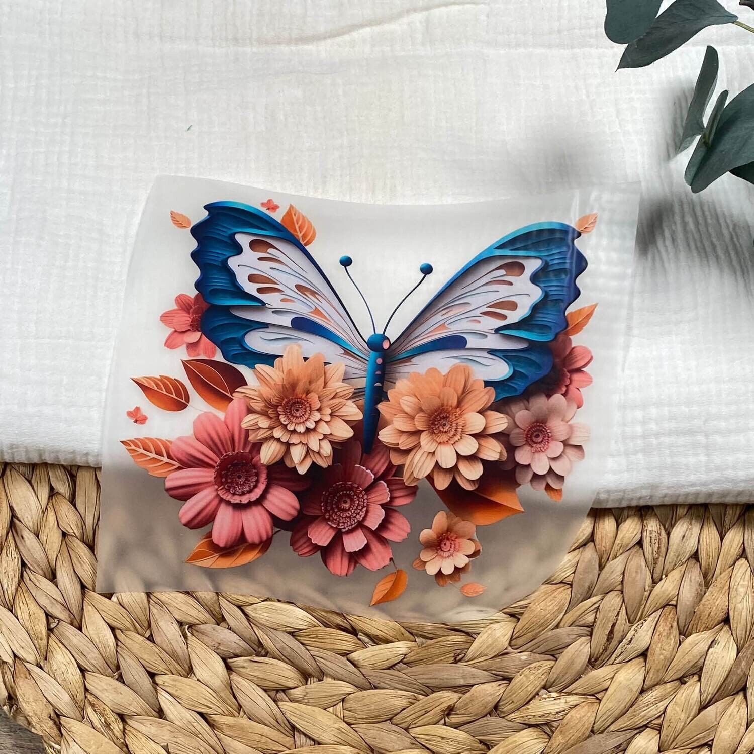 Bügelbild Schmetterling 1 18,5 cm x 16 cm (BxH)
