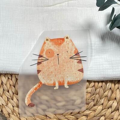 Bügelbild Katze 14,5 cm x 18,5 cm (BxH) Bügelbild Katze 14,5 cm x 18,5 cm (BxH)
