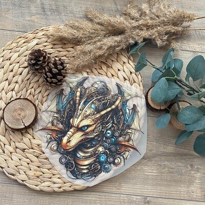 Bügelbild Steampunk Drache 23 cm x 23 cm (BxH) Bügelbild Steampunk Drache 23 cm x 23 cm (BxH)