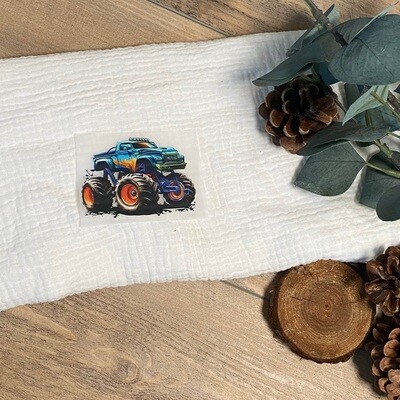 Bügelbild Monstertruck 1 7,5 cm x 6 cm (BxH) Bügelbild Monstertruck 1 7,5 cm x 6 cm (BxH)