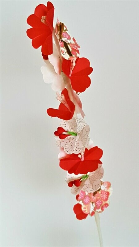Branche de cerisier Collection Les Fleuries rouge